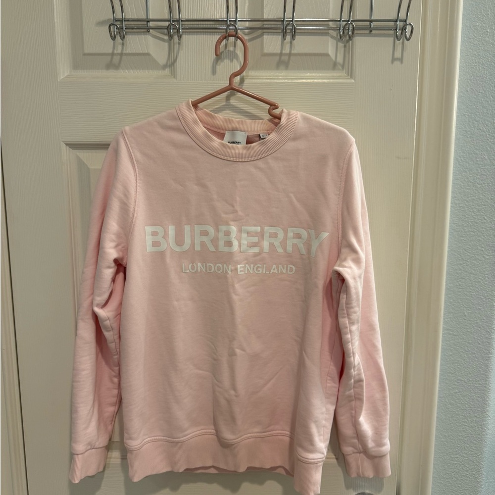 Burberry Light Pink Crew Neck Sweater
